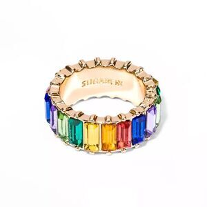 SUGAR FIX "Rainbow Crystal" Statement Ring (Nickel Free) NEW!!!